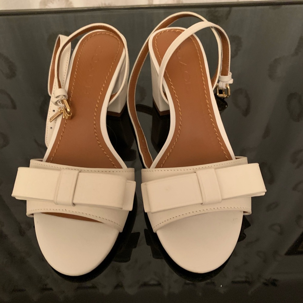 Coach block heel sandal